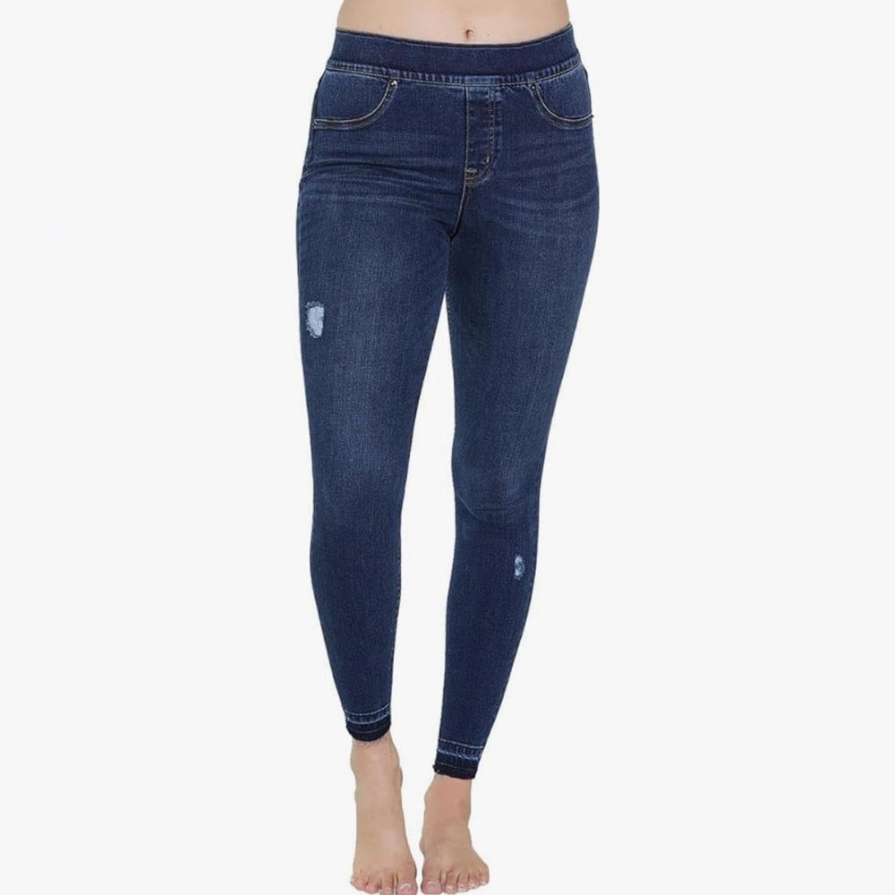 Spanx Women distressed denim Leggings size M